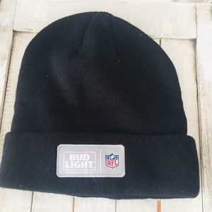 NFL bud light black winter hat